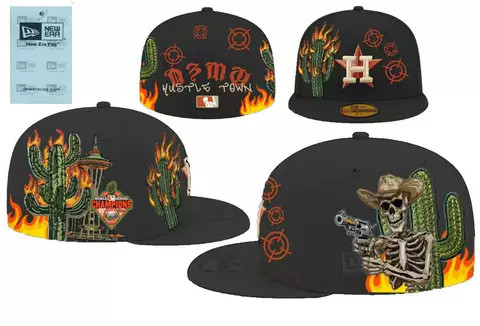 Houston Astros H-Town Hustle Town Custom 59FIFTY — Black Angle 1