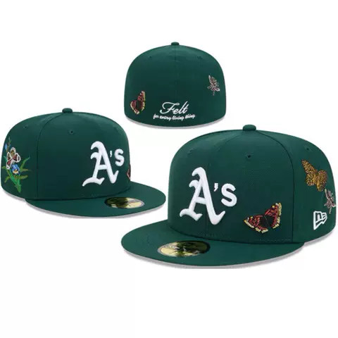 Felt x Oakland A's Green Butterfly 59FIFTY (Alt) Angle 1