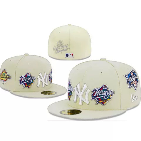 NY Yankees Cream World Series Champions 59FIFTY (Alt) Angle 1