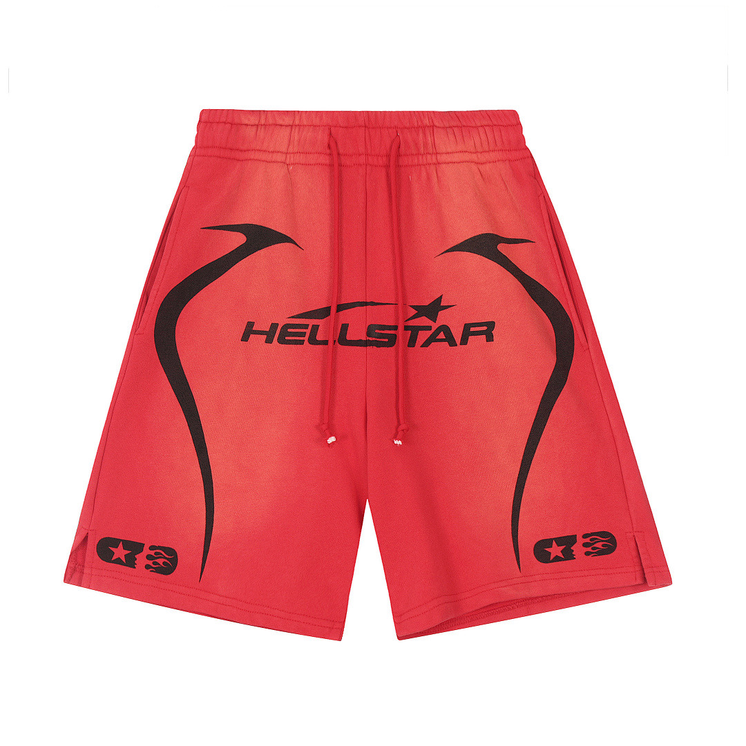Hellstar Shorts — H619 (Red) angle 1