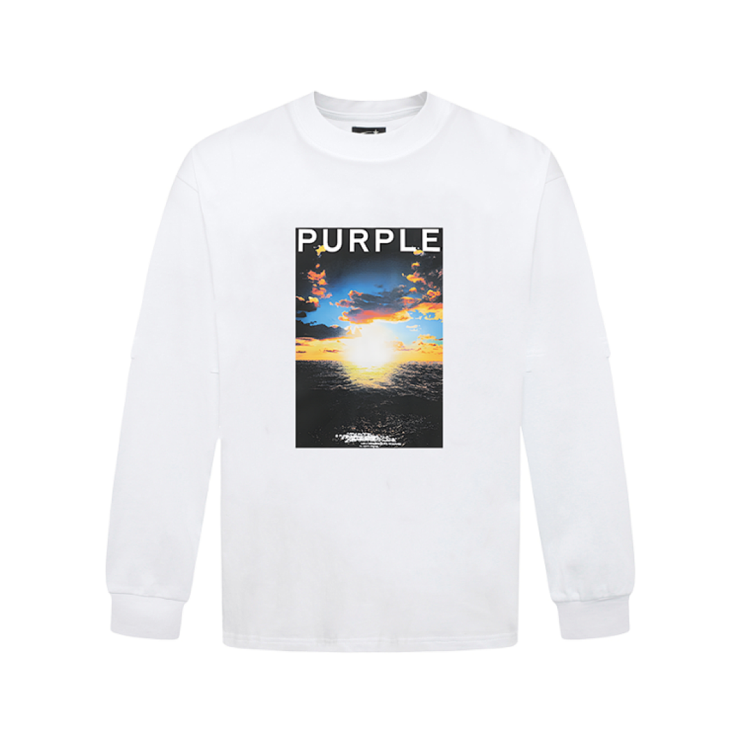 Purple Brand Long Sleeve —# White angle 1