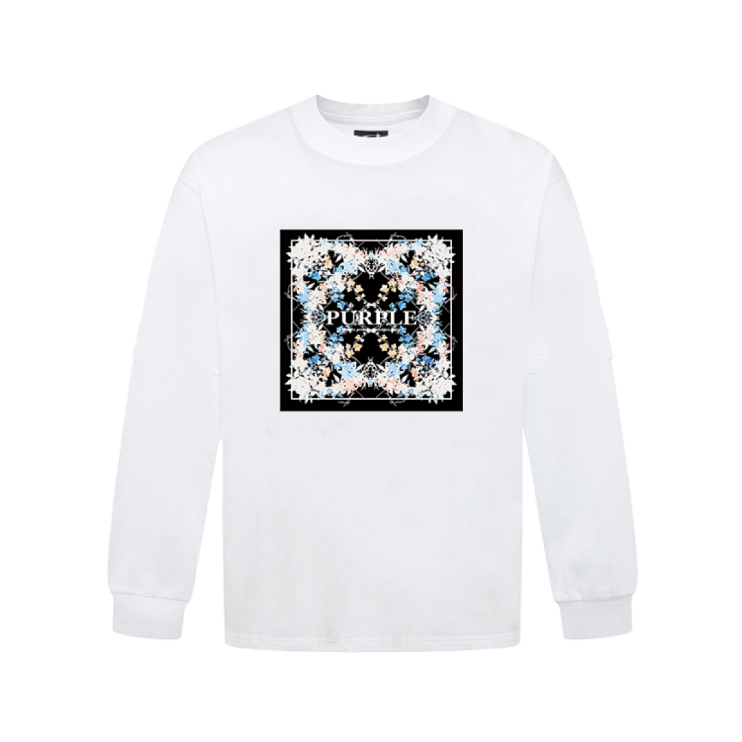 Purple Brand Long Sleeve —# White angle 1
