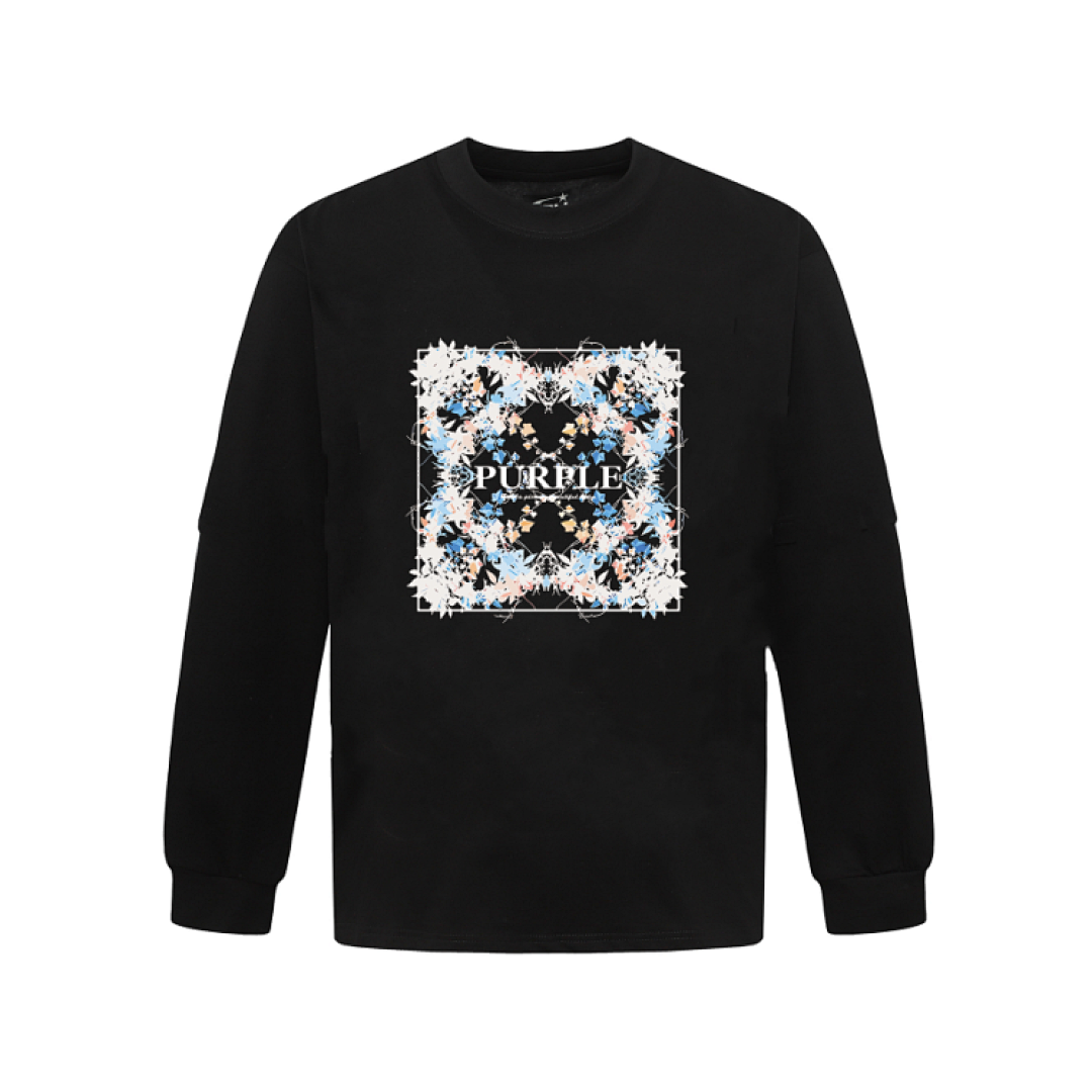 Purple Brand Long Sleeve —# Black angle 1
