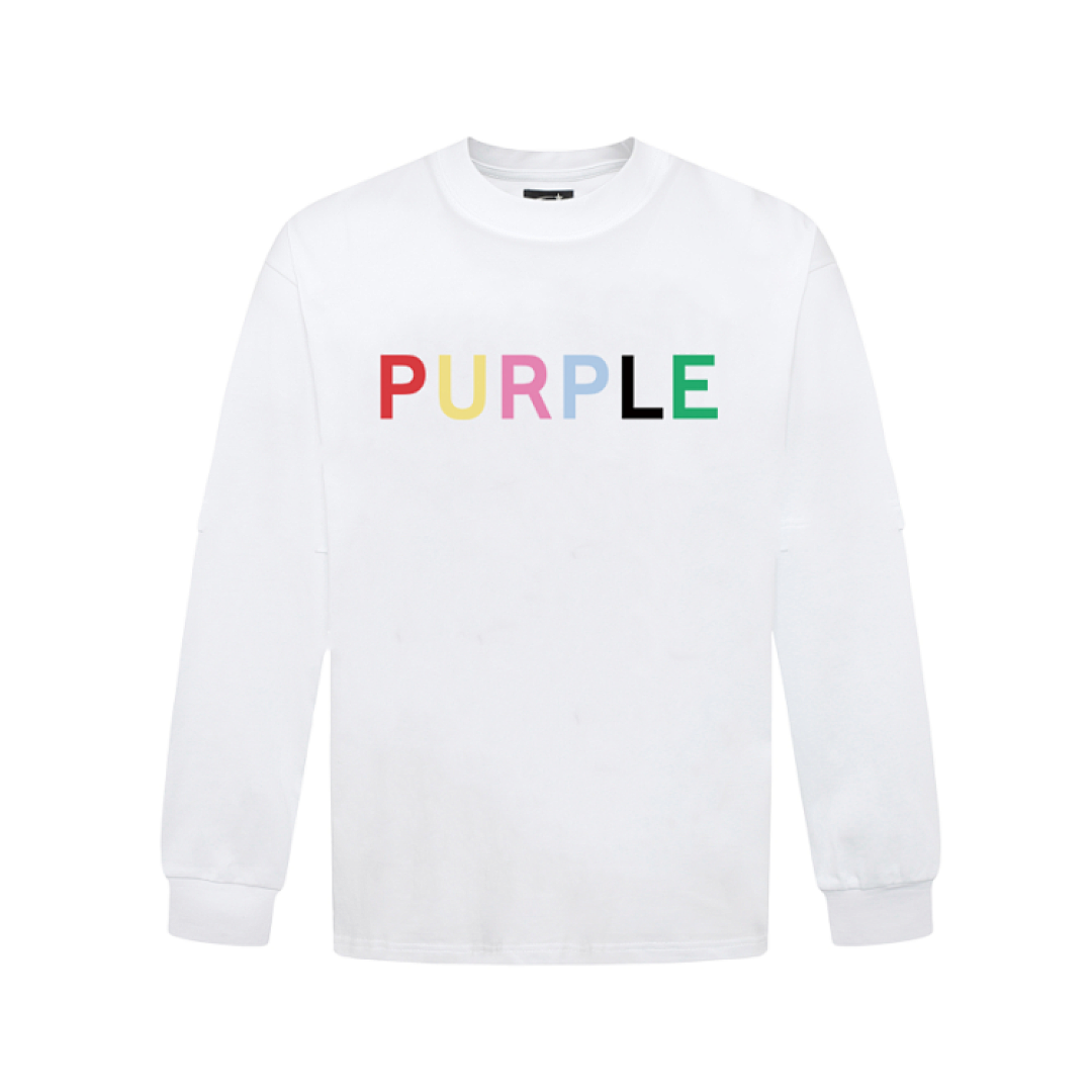 Purple Brand Long Sleeve —# White angle 1