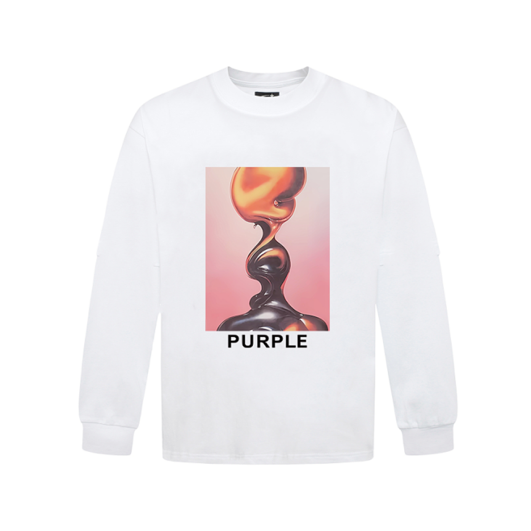 Purple Brand Long Sleeve —# White angle 1