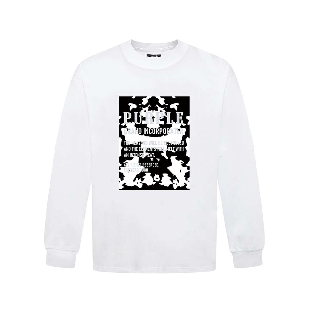 Purple Brand Long Sleeve —# White angle 1