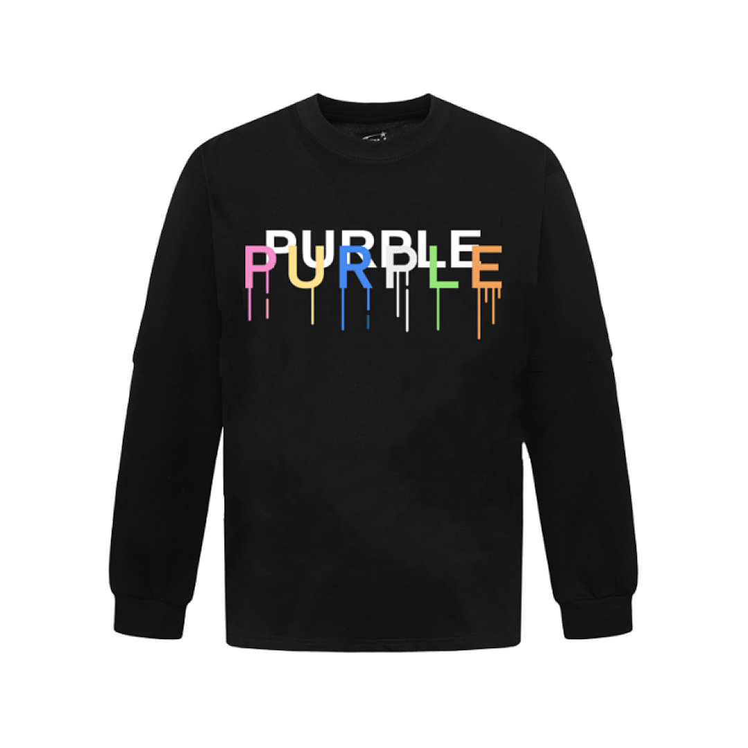 Purple Brand Long Sleeve —# Black angle 1