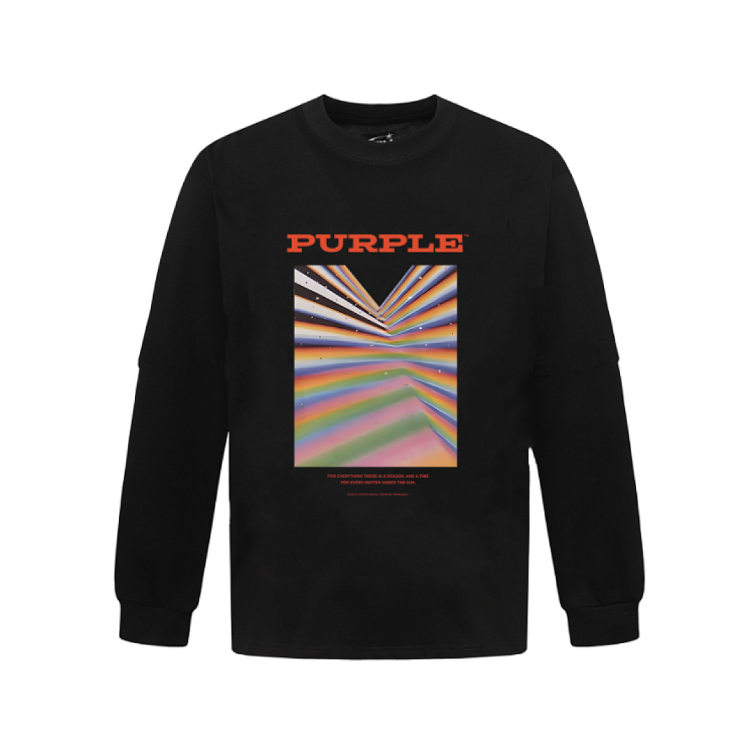 Purple Brand Long Sleeve —# Black angle 1