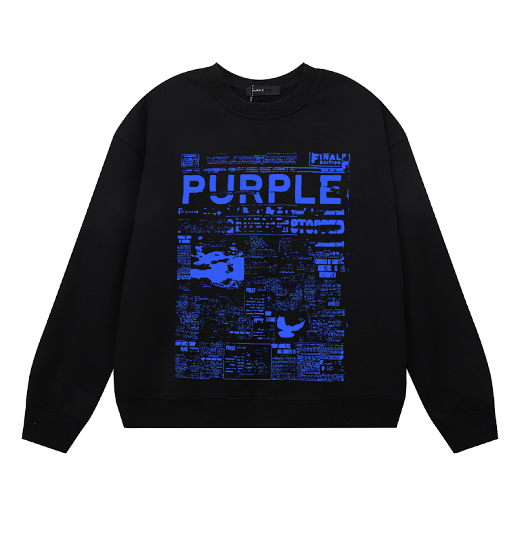 Purple Brand Long Sleeve —# Black angle 1