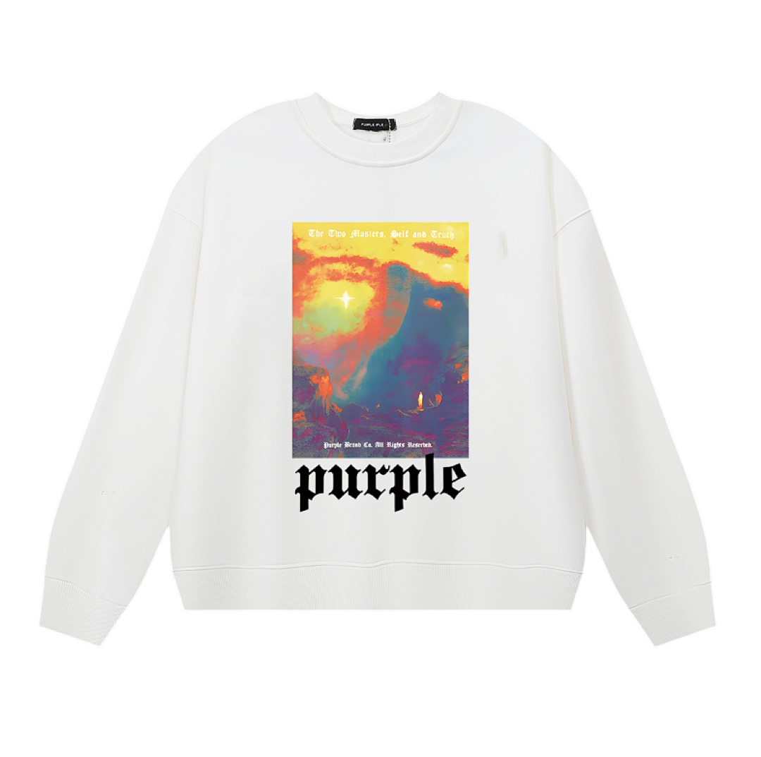 Purple Brand Long Sleeve —# White angle 1