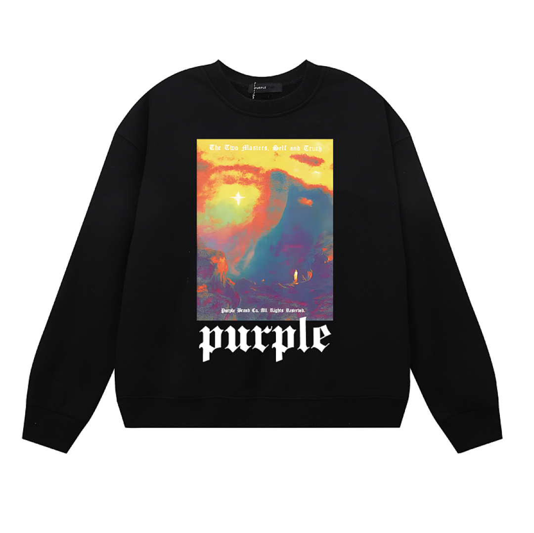 Purple Brand Long Sleeve —# Black angle 1