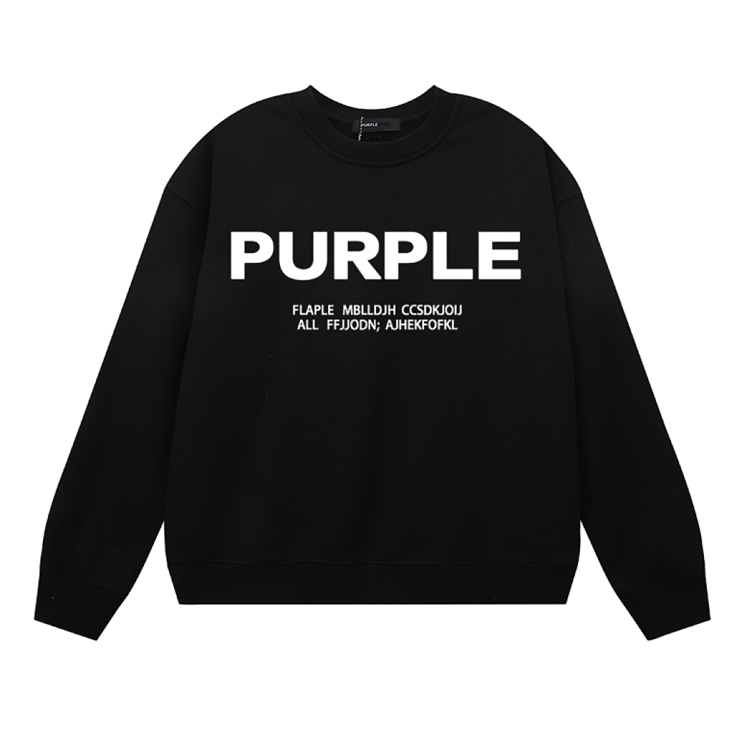 Purple Brand Long Sleeve —# Black angle 1