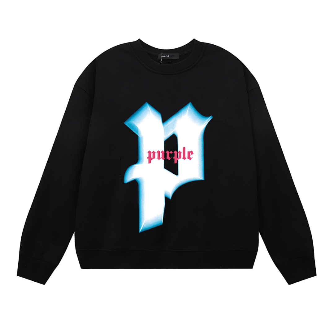 Purple Brand Long Sleeve —# Black angle 1