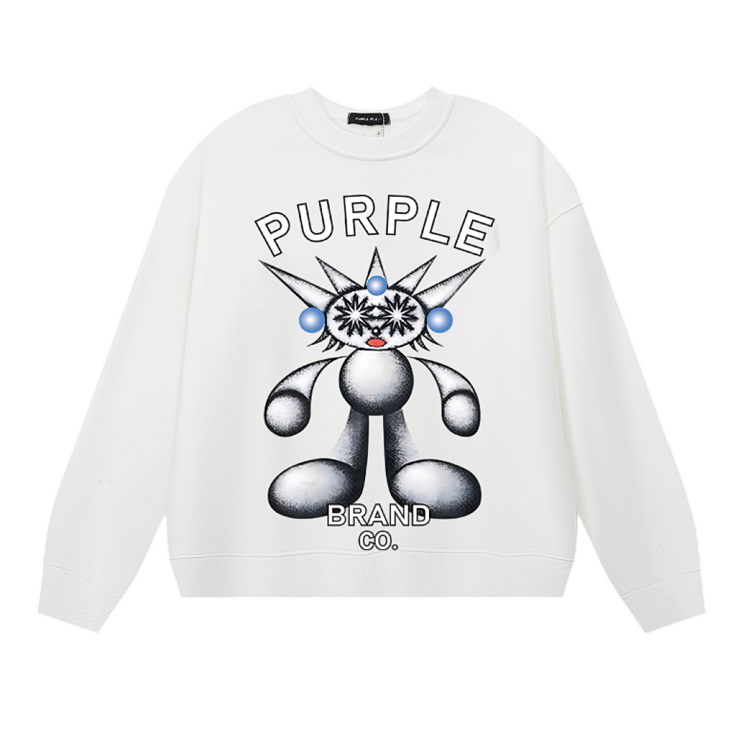 Purple Brand Long Sleeve —# White angle 1