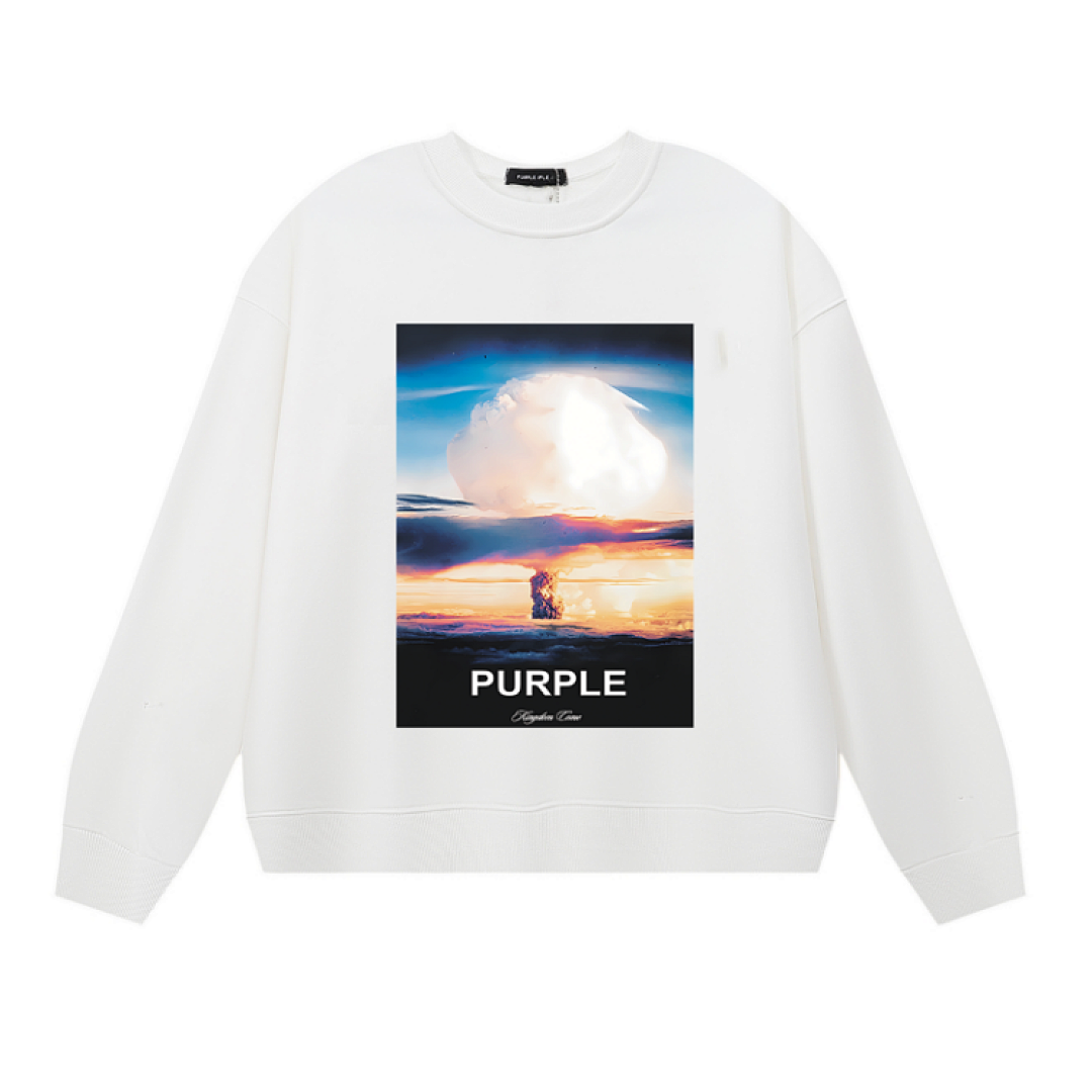 Purple Brand Long Sleeve —# White angle 1