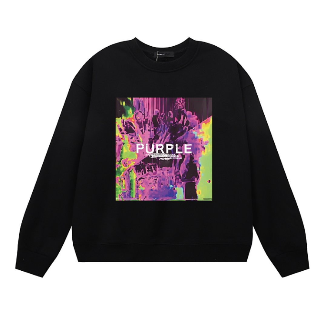 Purple Brand Long Sleeve —# Black angle 1