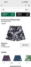 Eric Emanuel Shorts — Basic White (Black Camo)