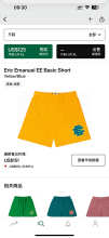 Eric Emanuel Shorts — Basic Yelow (Blue)